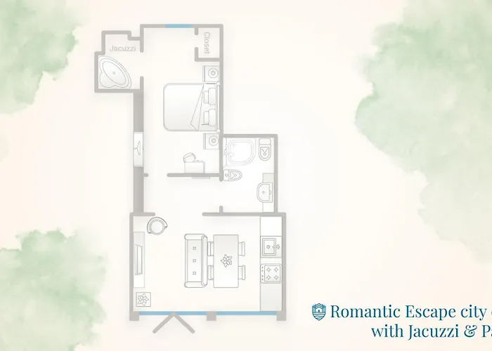 アパート Romantic Escape Centre - Jacuzzi Parking